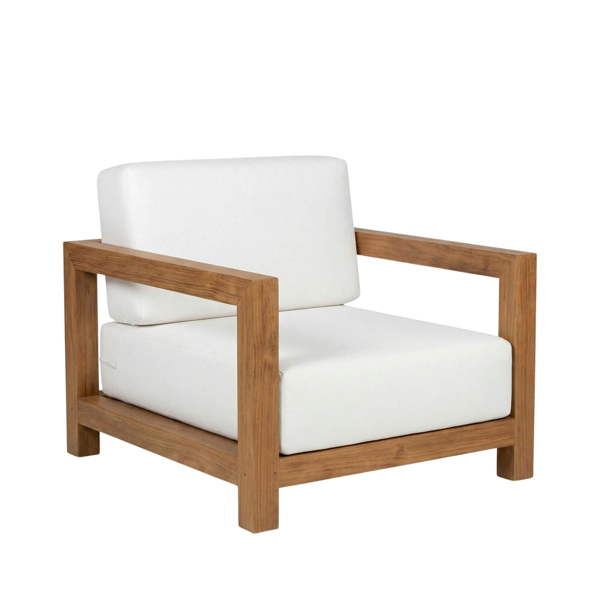 SANTORINI SOLID TEAK ONE SEATER SOFA