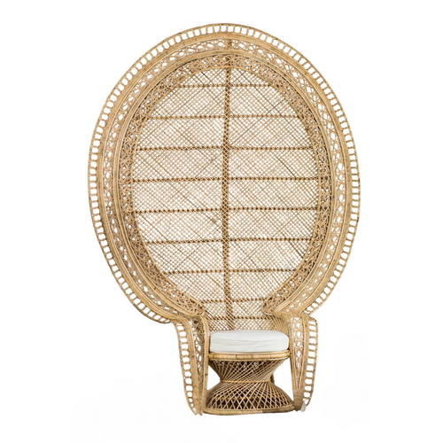 TEFITI HAND-WOVEN RATTAN PEACOCK CHAIR