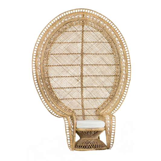 TEFITI HAND-WOVEN RATTAN PEACOCK CHAIR