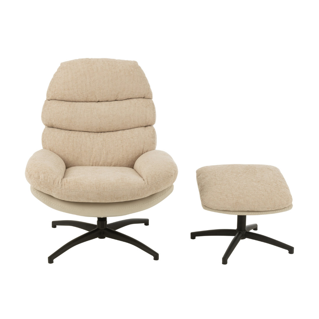 ZENA LOUNGE CHAIR W/ FOOTSTOOL