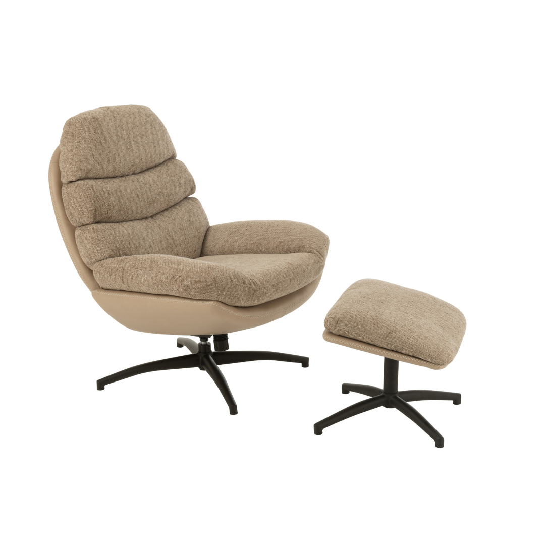 ZENA LOUNGE CHAIR W/ FOOTSTOOL