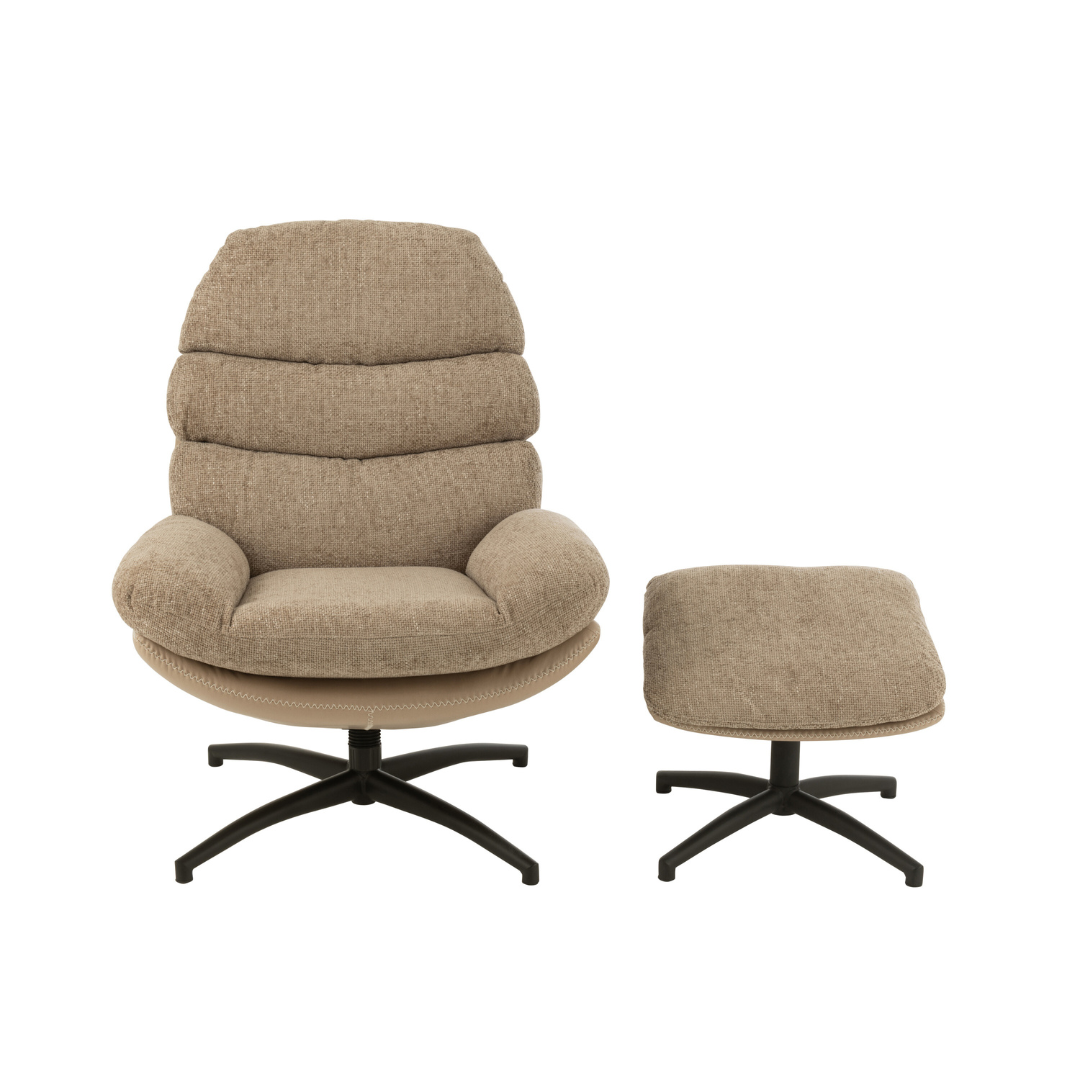 ZENA LOUNGE CHAIR W/ FOOTSTOOL