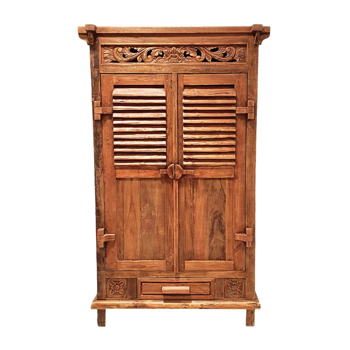 ALTHEA TEAK WOOD WARDROBE | 126X63X205CM