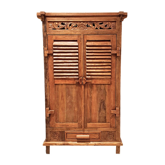 ALTHEA TEAK WOOD WARDROBE | 126X63X205CM
